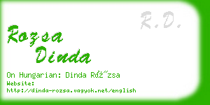 rozsa dinda business card